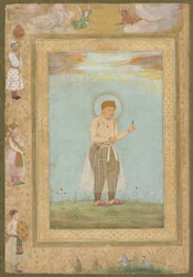 Akbar avec un Sarpech, de l